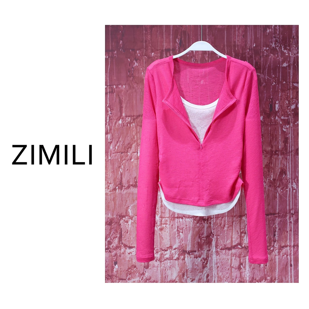 【亮哥欧货女装】冬季定制热感螺纹《牡丹》高弹显瘦打底上衣7286-A2