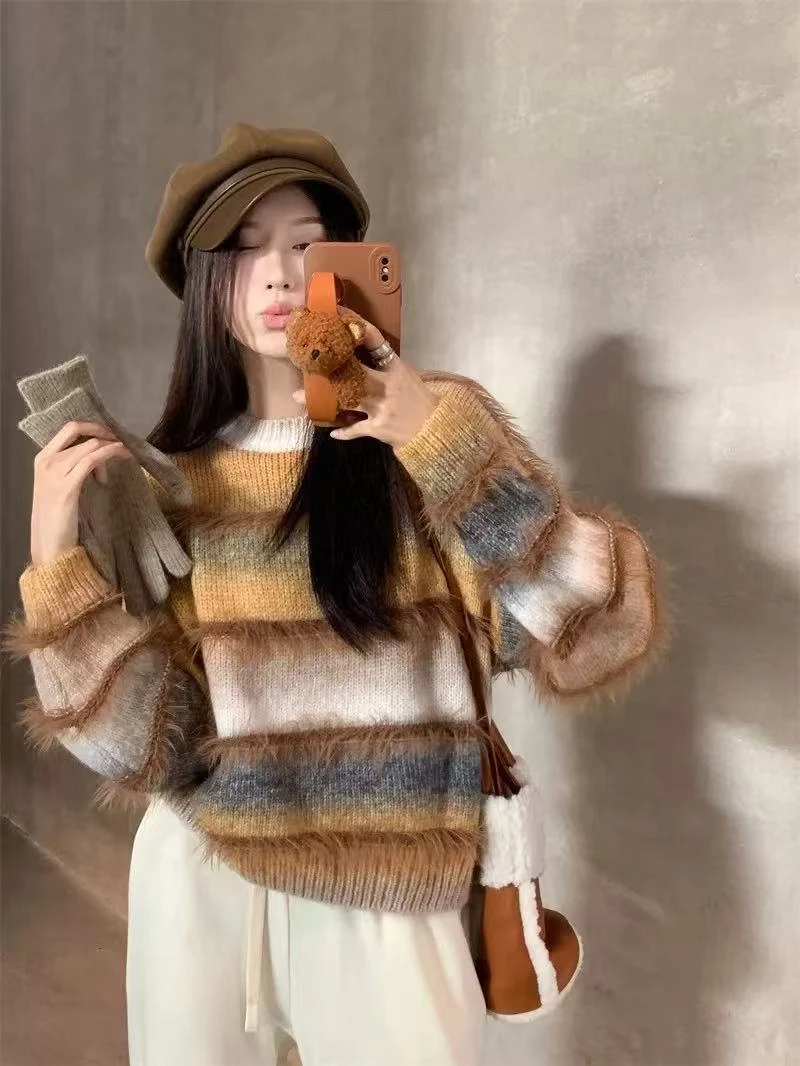 别致设计感小众长袖上衣洋气上衣女秋冬5017