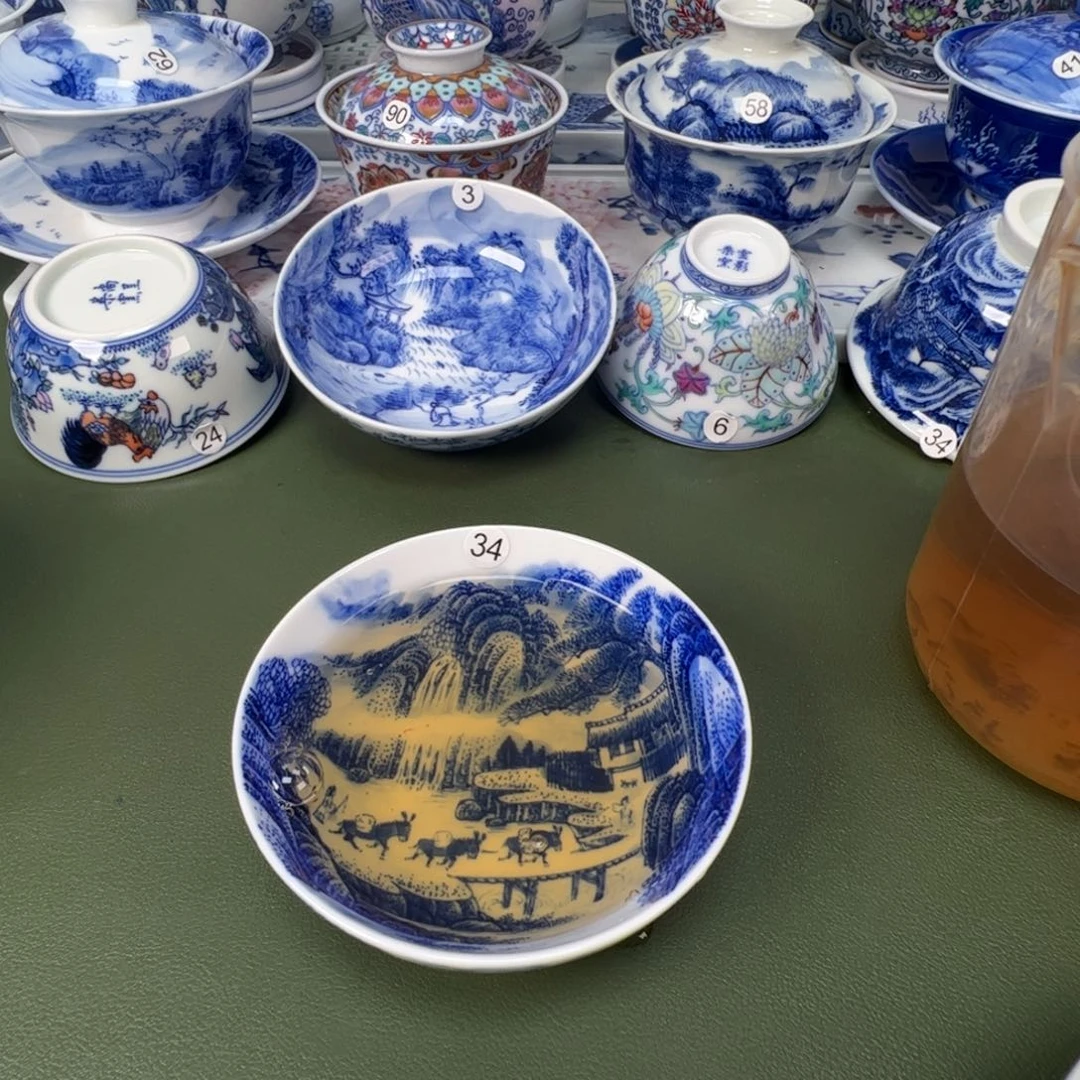景德镇纯手工纯手绘茶具木木34