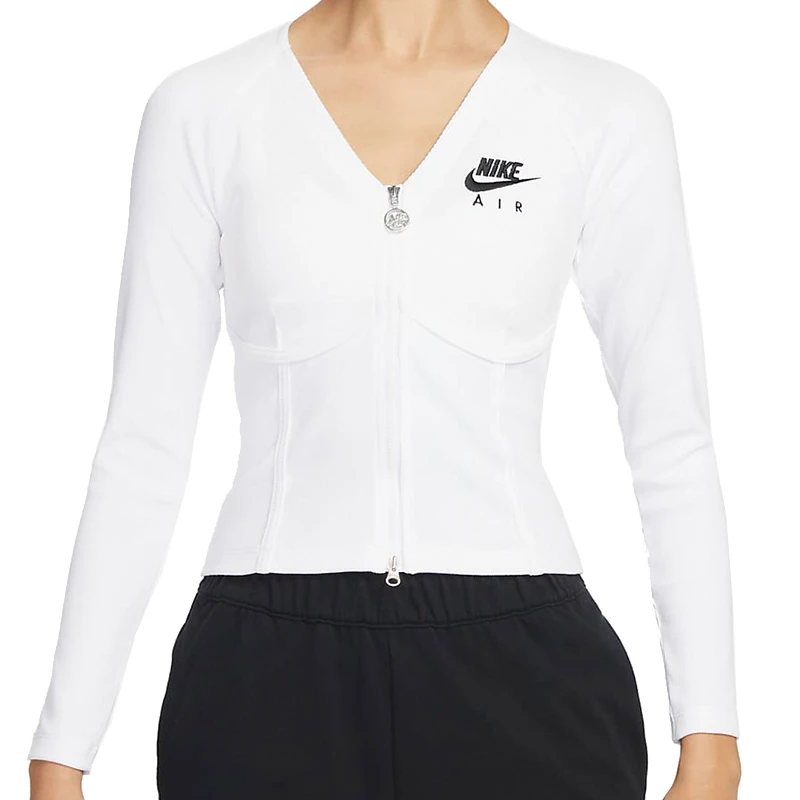 NIKE耐克女子Women's Long-Sleeve Zip Top针织长T恤FD2377-100