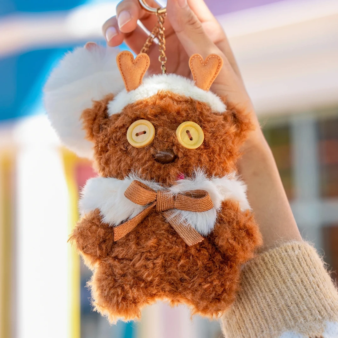 环球影城正品周边代购圣诞版蒂姆小熊毛绒挂件挂包链