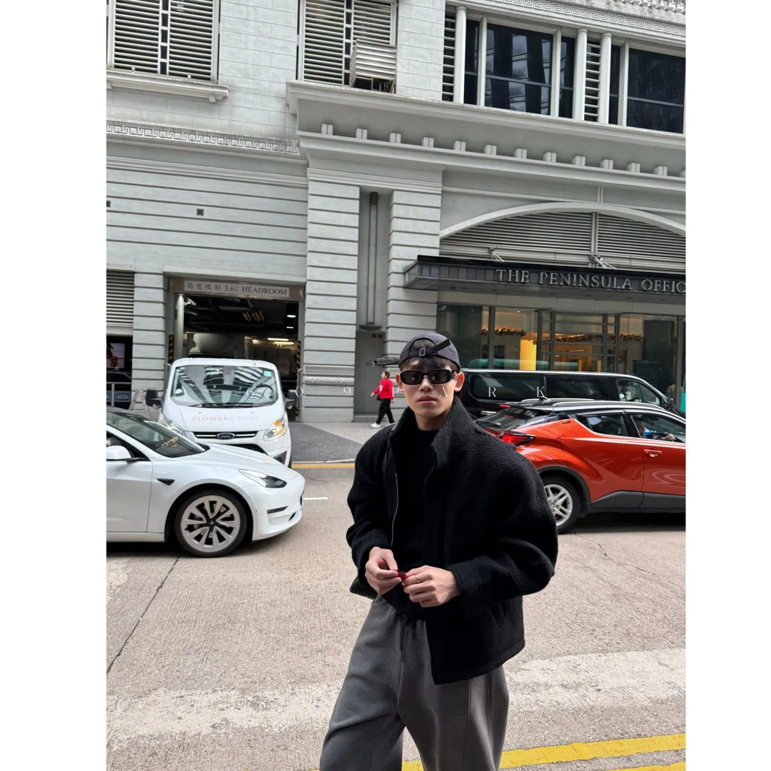 609PARK羊毛立领密织挺括松弛夹克外套