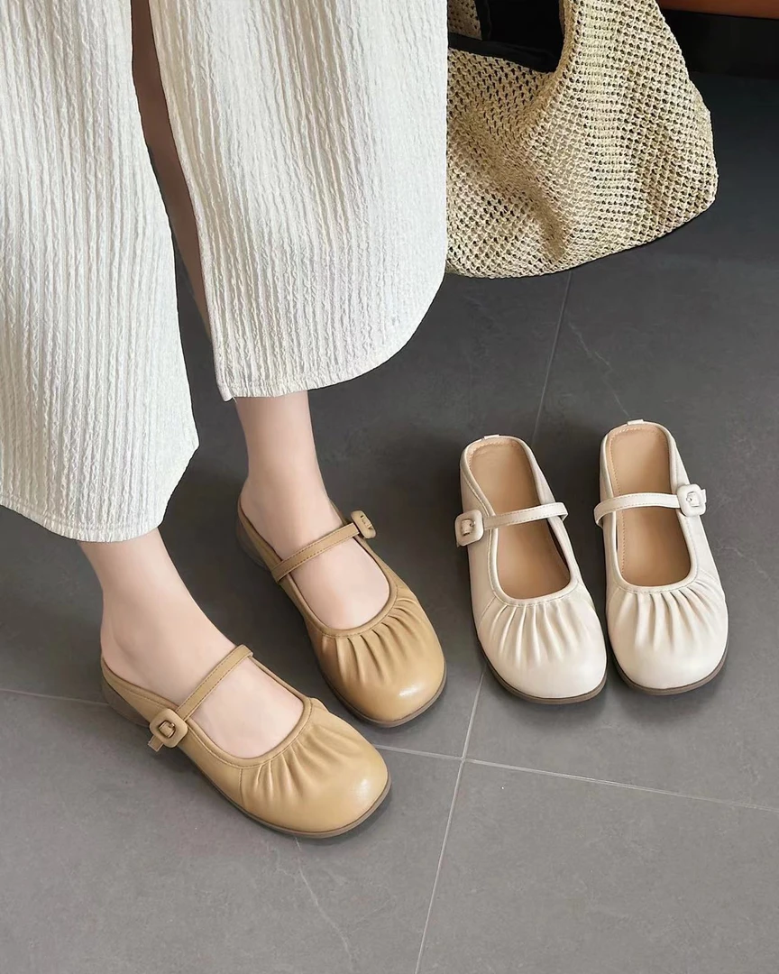 【季末清仓粉丝专属浮力】通勤风包头外穿拖【MXMN-35226】