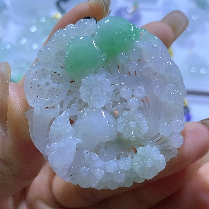 翡翠未镶嵌颈饰天然翡翠A货吊坠