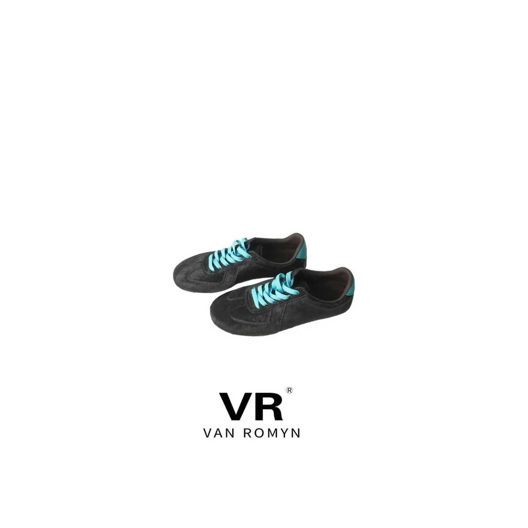 【VR莉娜】601008/2025新款羊皮+马毛系带德训鞋