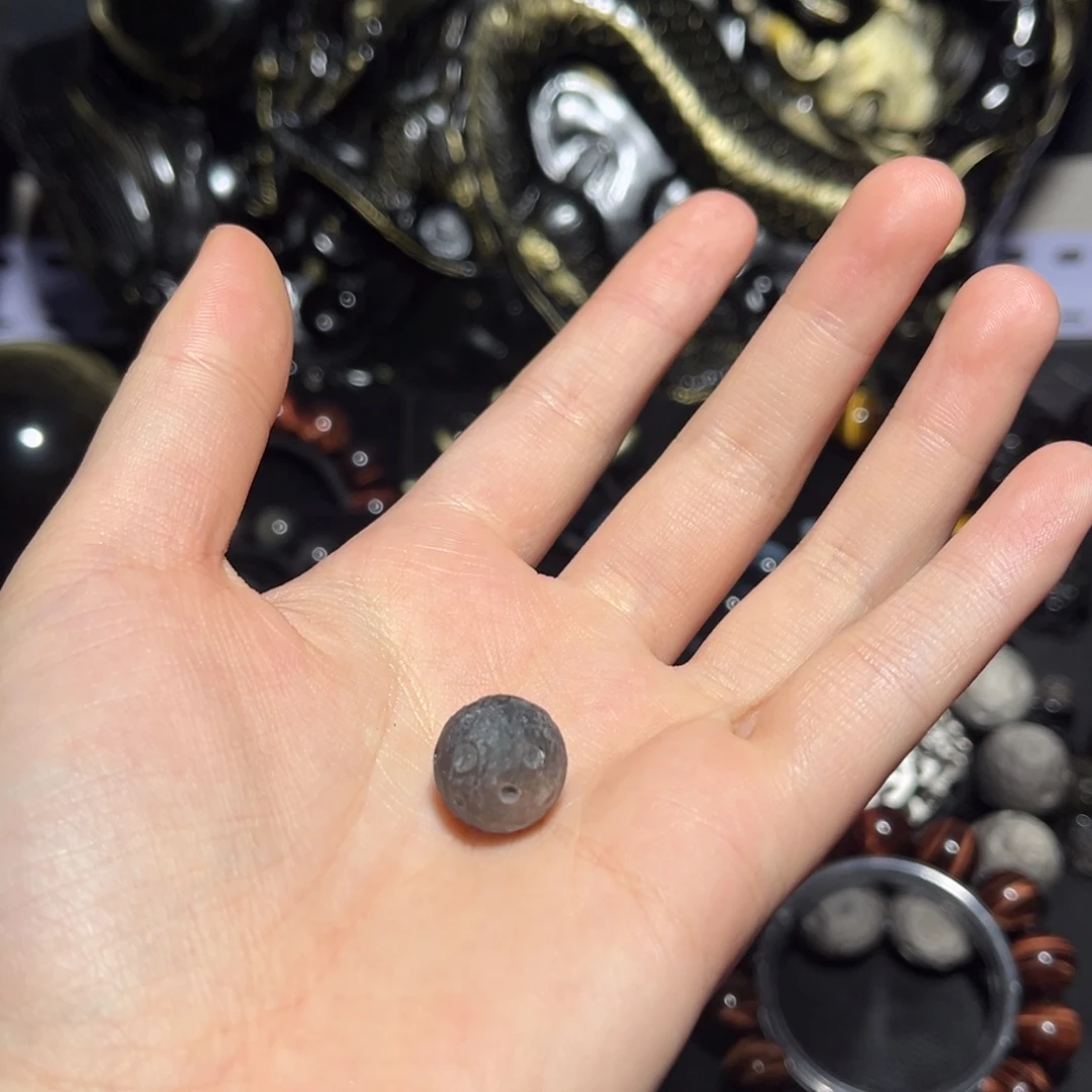 <***>黑曜岩未镶嵌手链