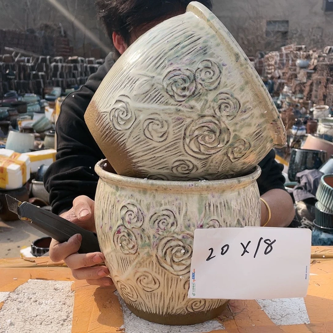 红陶宜兴紫砂花盆