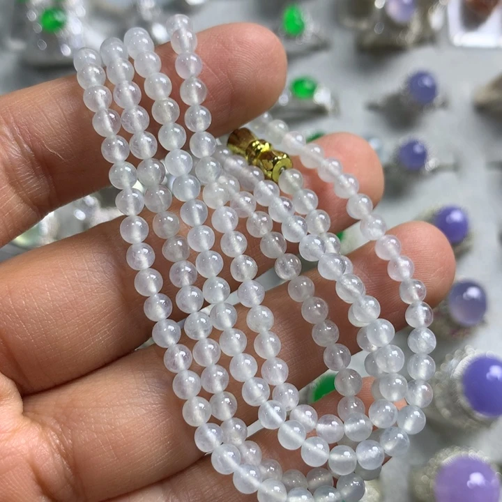 翡翠未镶嵌戒指珠串卡3.6