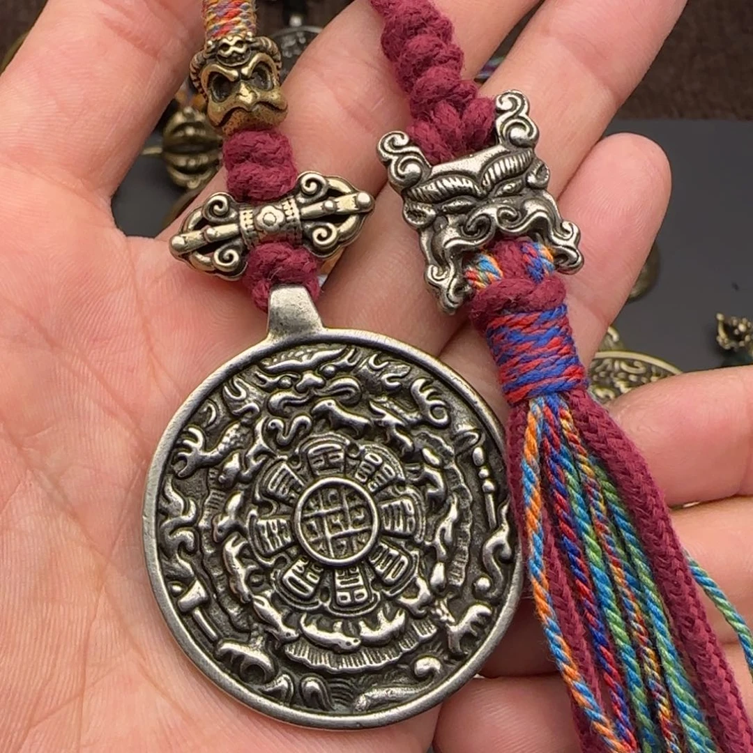 老铜九宫牌吊坠喜欢的来