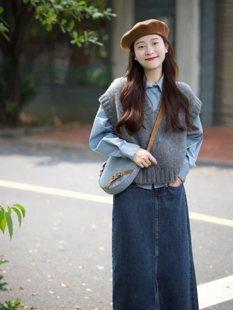 秋装女款2025年新款早秋穿搭ootd一整套减龄高级感职业超火三件套