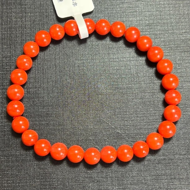 南红圆珠手串8.9g6mm+BM-11-21