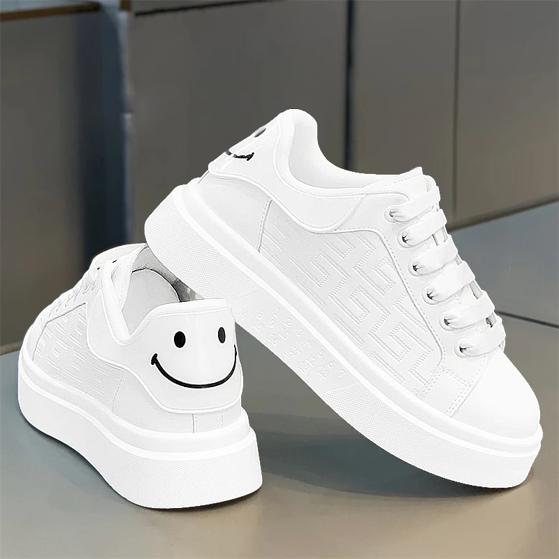 欧洲站男鞋夏季透气运动休闲厚底小白板鞋男士潮牌高级感百搭潮鞋