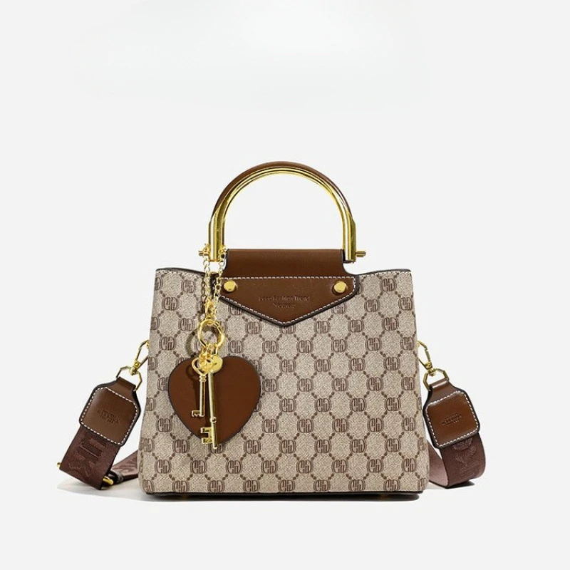 今年流行爆款包包女式2025年新款超火老花通勤手提包百搭单肩斜挎