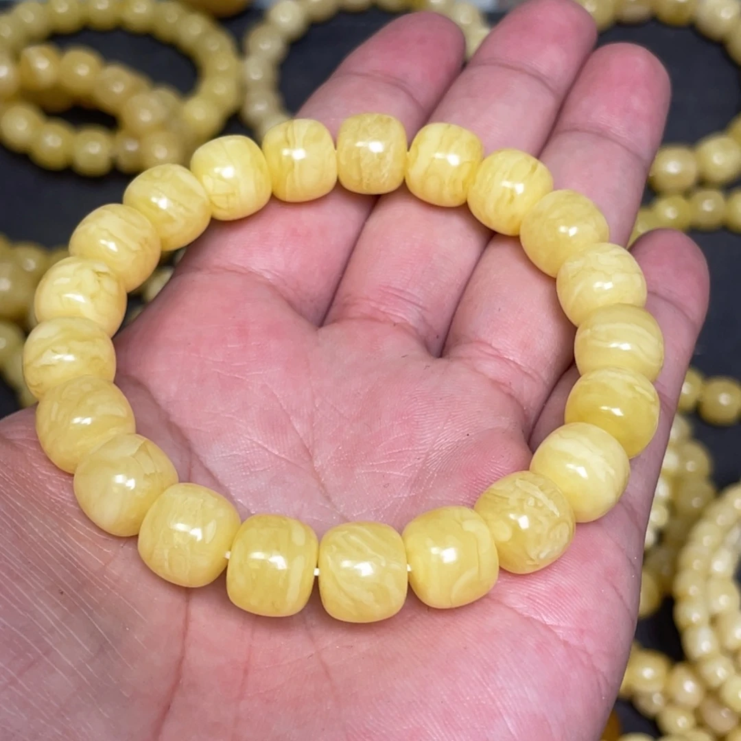 蜜蜡未镶嵌裸石虎皮纹千层雪蜜蜡11.5mm