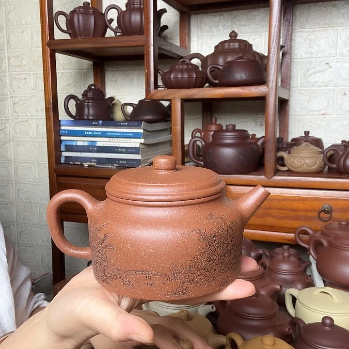 2***乐紫砂茶壶大德钟500cc半手工