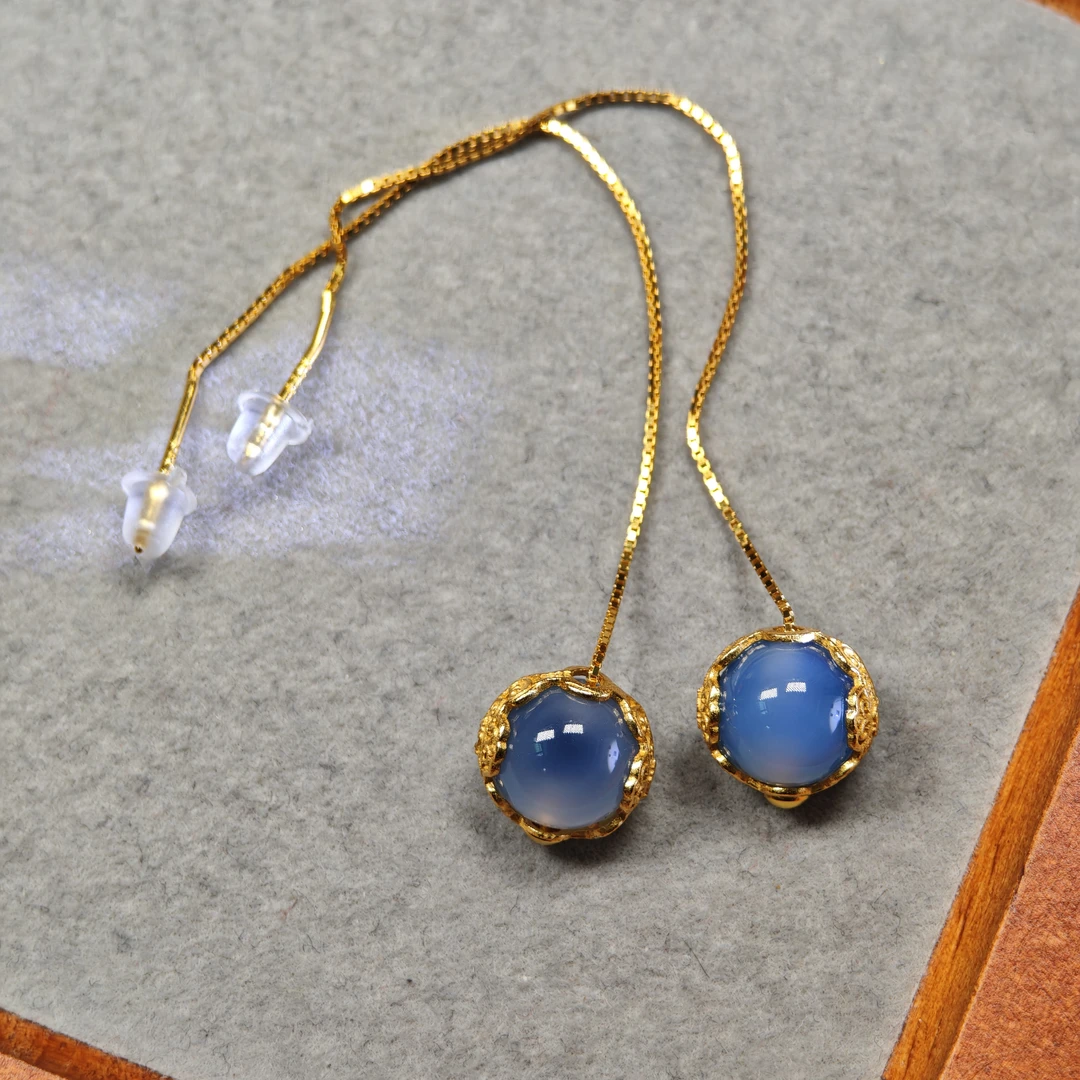 【流心糖】物华原创天然小众设计糖心玛瑙简约耳饰