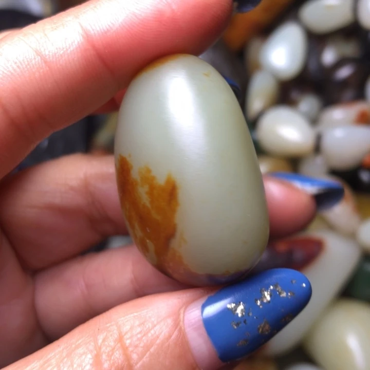 和田玉（翠青玉）未镶嵌珠宝奇石