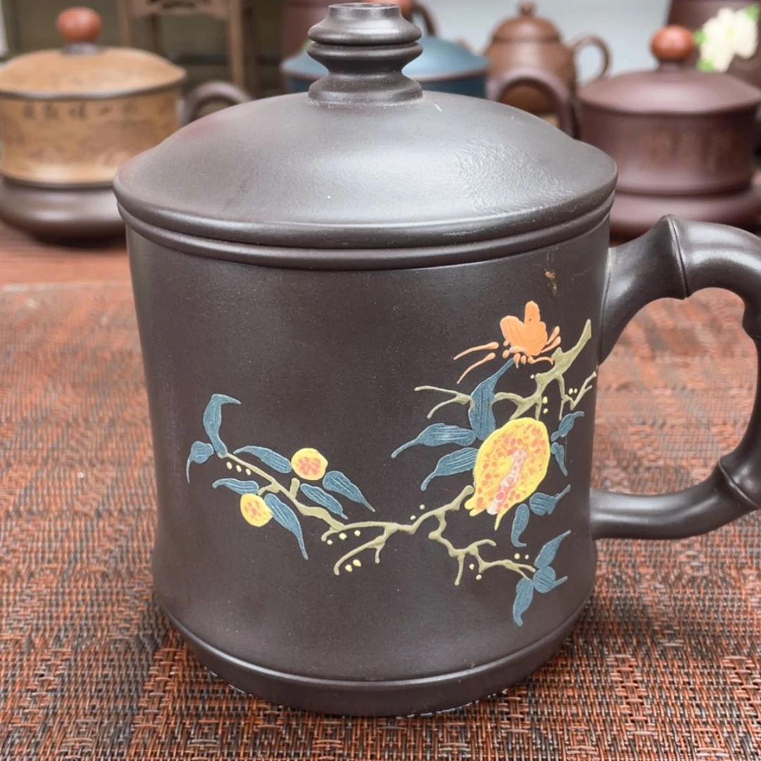 【闪购商品】紫砂茶杯宜兴原矿紫砂盖杯微瑕