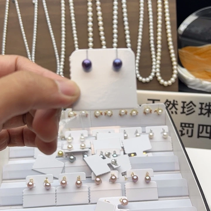 淡水珍珠耳饰银S925镶嵌