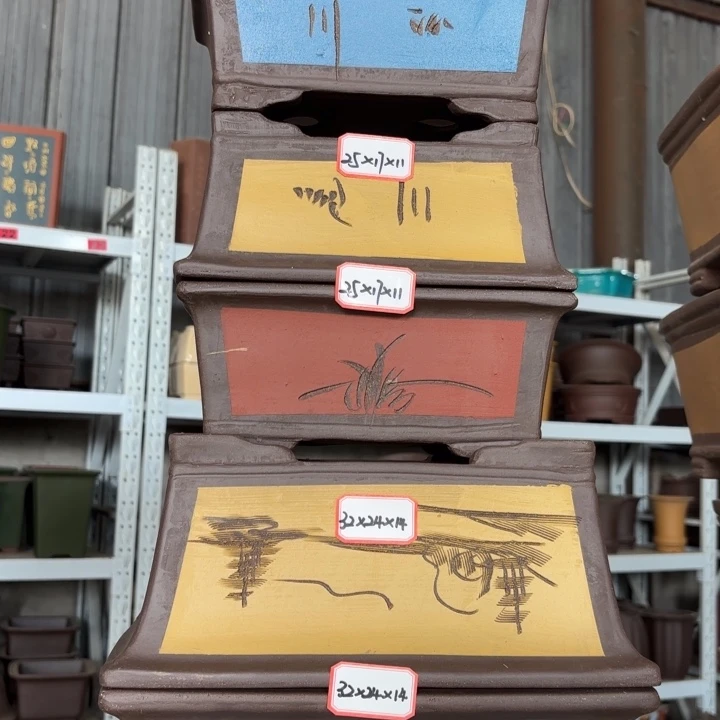 紫砂花盆 100-5。