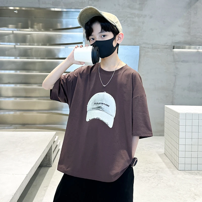 童装男童夏装t恤2025新款夏款中大童休闲短袖男孩上衣夏季儿童潮T