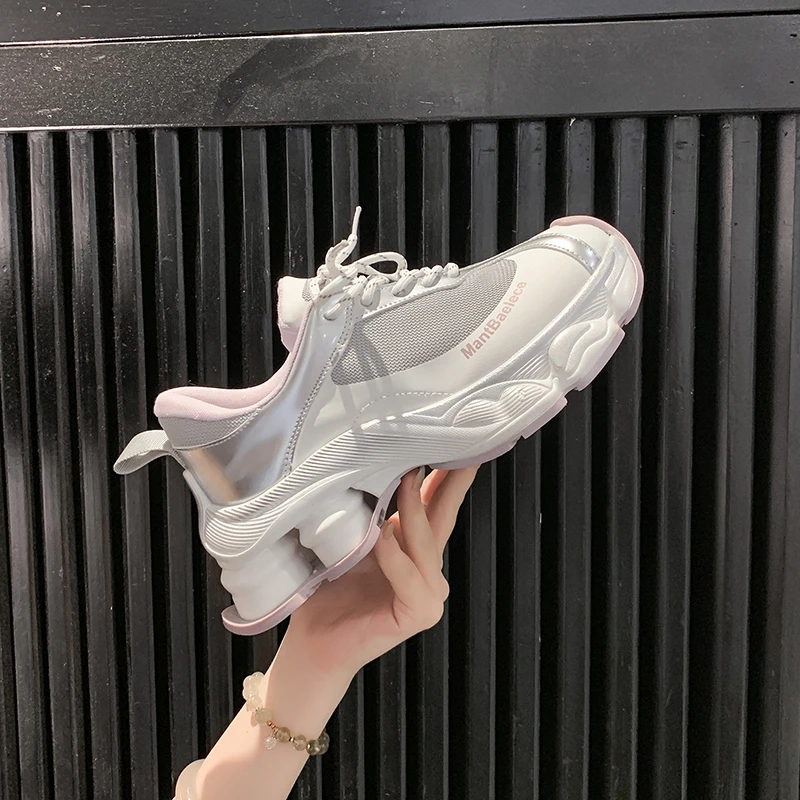 轻奢设计美学气囊大底5cm运动慢跑老爹鞋女夏季