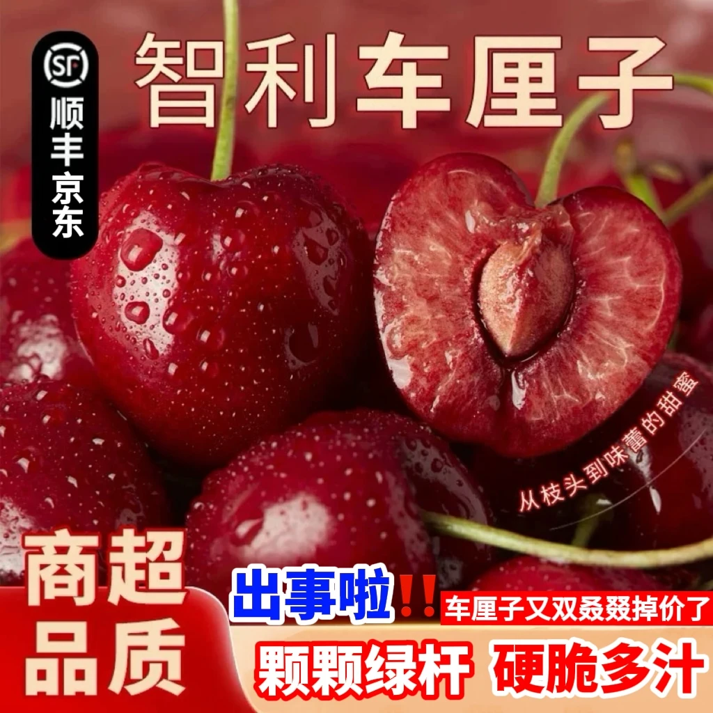 【现货速发】智利进口海运拉宾斯车厘子XL3J4J净重5斤 内附果径卡