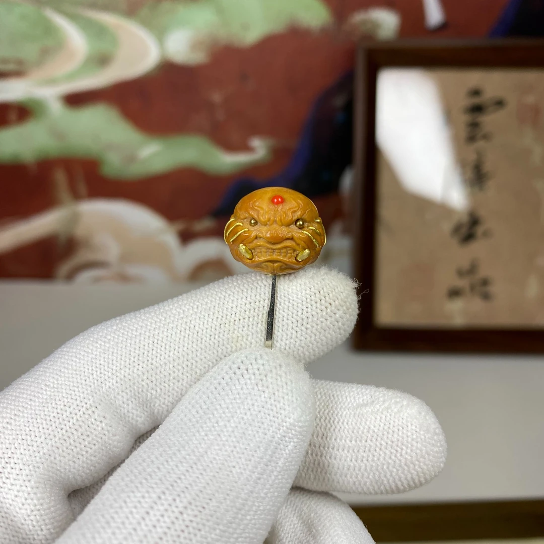 云禧出品 【镶嵌款】猴头雕刻獠牙恶僧单籽