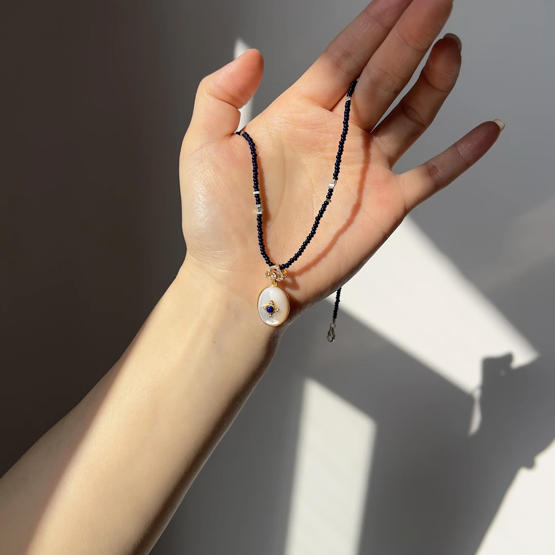 坠链均925银 阿腾莎银饰 牢笼盛放项链原创设计法式浪漫精致