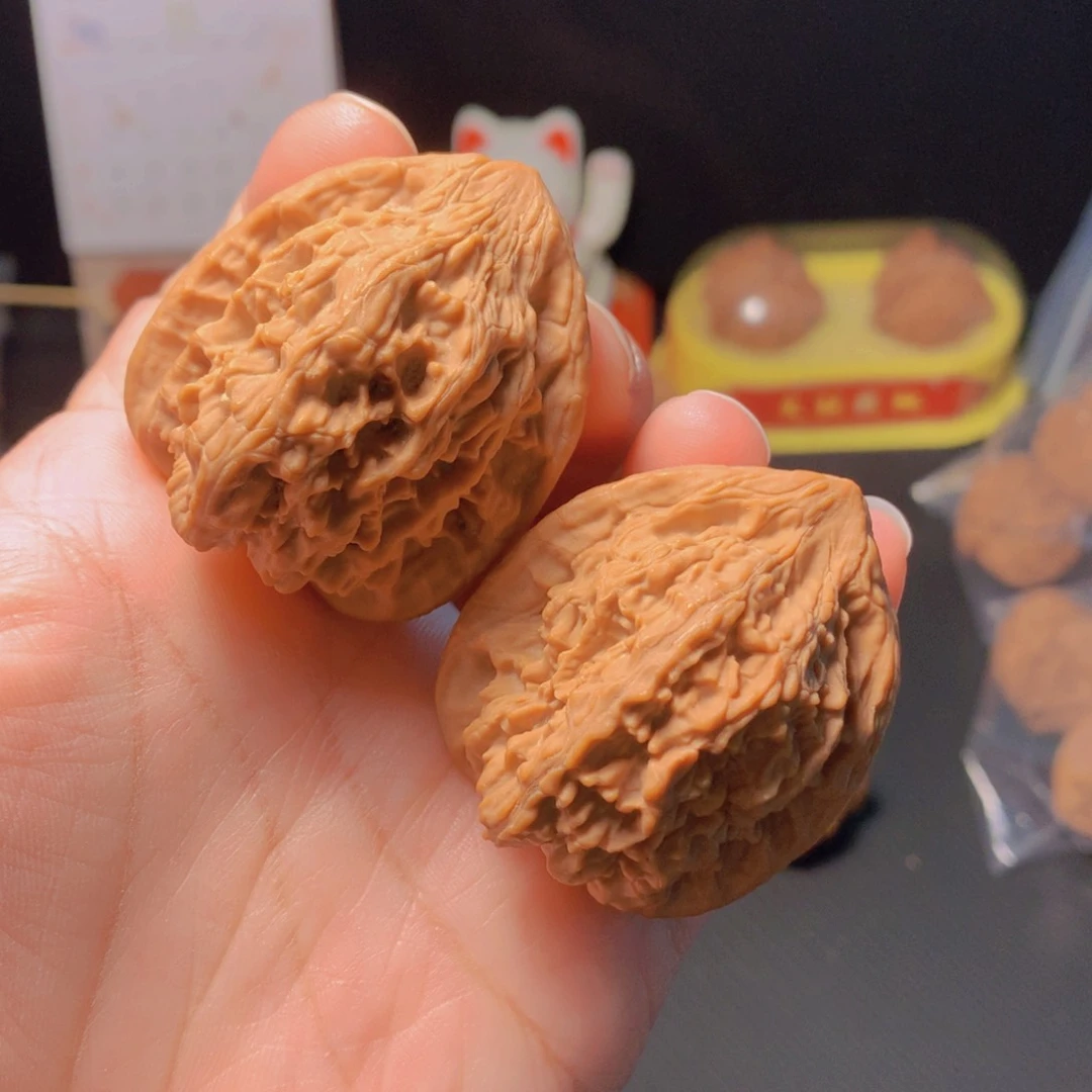 吊坠文玩核桃红狮子39
