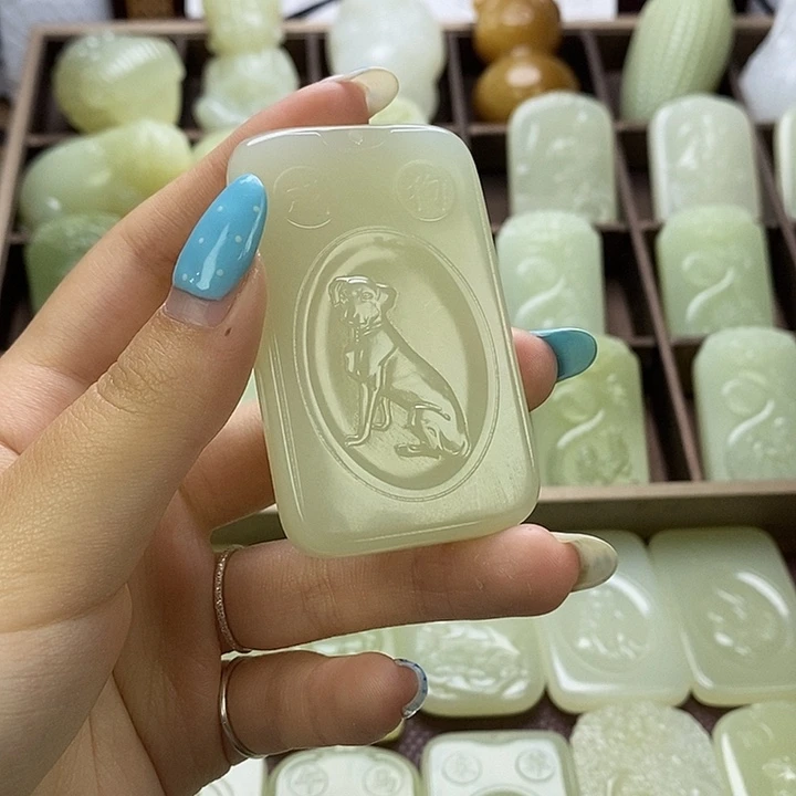 昆仑石双面守护狗