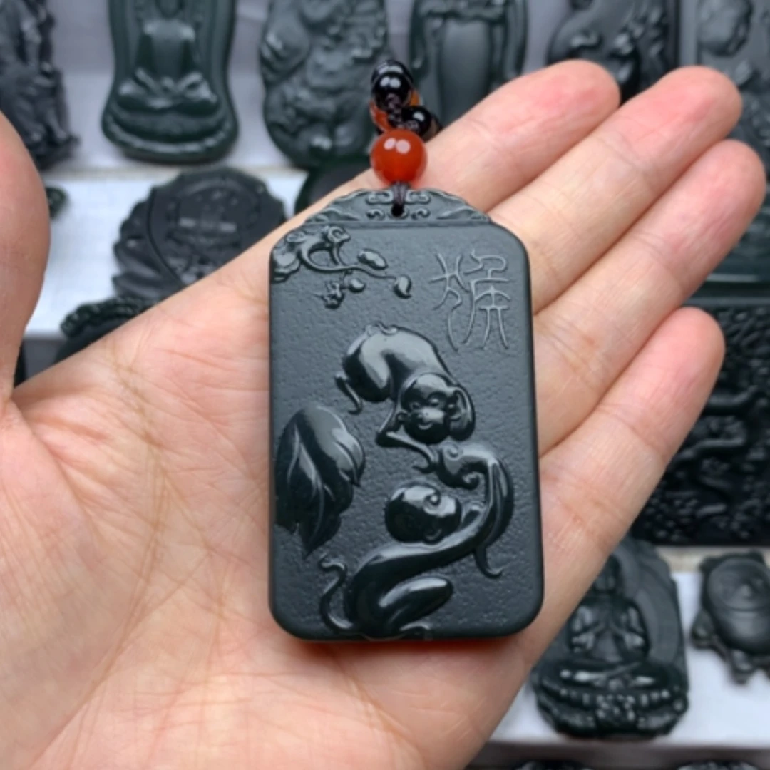 【闪购商品】颈饰未镶嵌和田玉双面雕刻