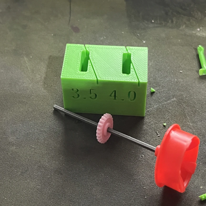 迷你四驱车配件田宫粉齿橙齿倒角工具（轴承版本不包含齿轮！和车轴