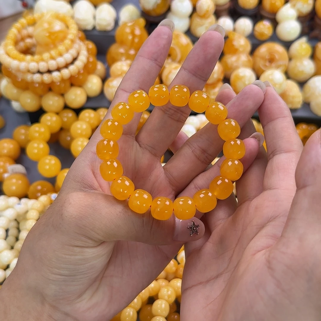 蜜蜡未镶嵌珠宝奇石同料12mm