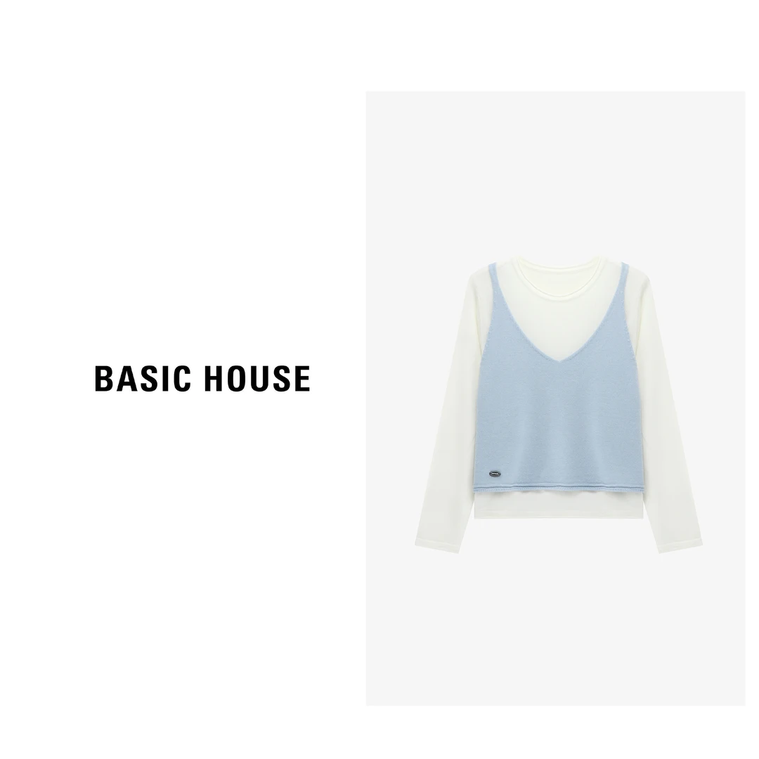 Basic House/百家好春季欧若风休闲针织衫毛衣-B0625H5C282