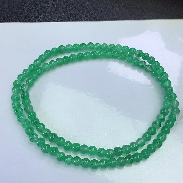 项链未镶嵌石英质玉珠子直径5mm