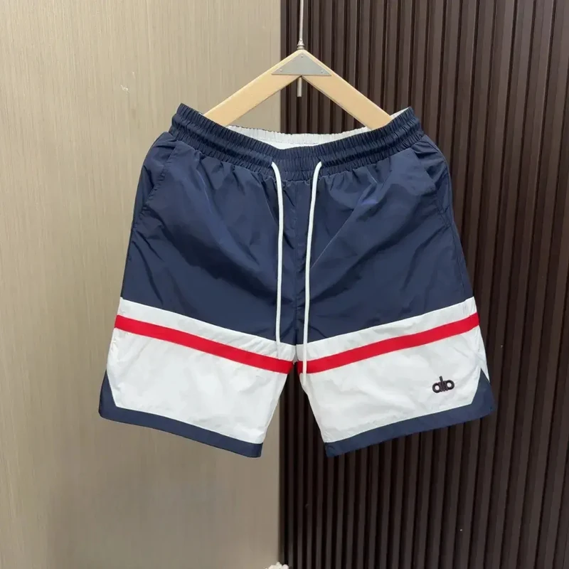 夏季高品质欧货拼接气质百搭男士短裤痞帅有型设计感休闲短裤七分