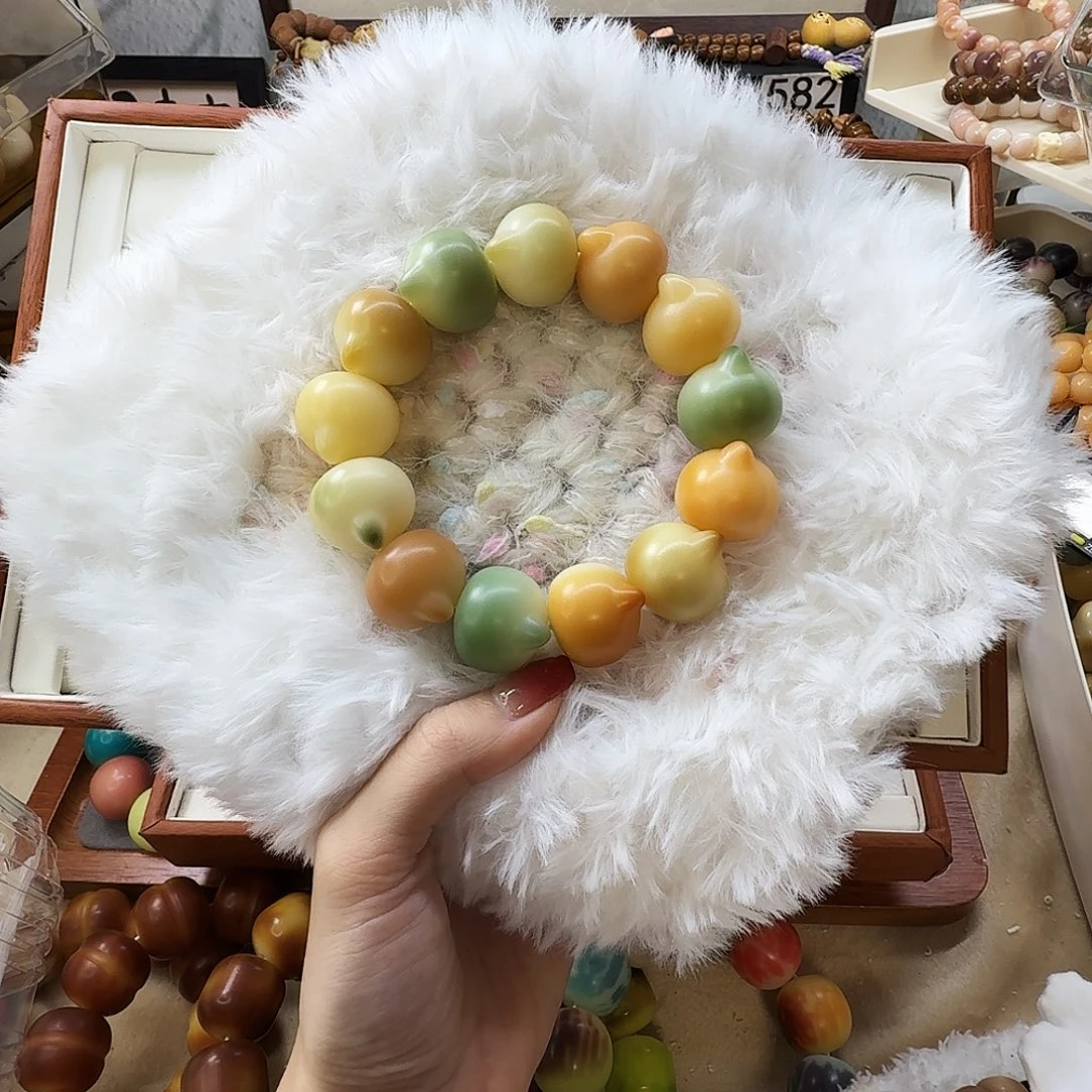 手串菩提根/象牙果22尺寸天然猫猫头微微瑕