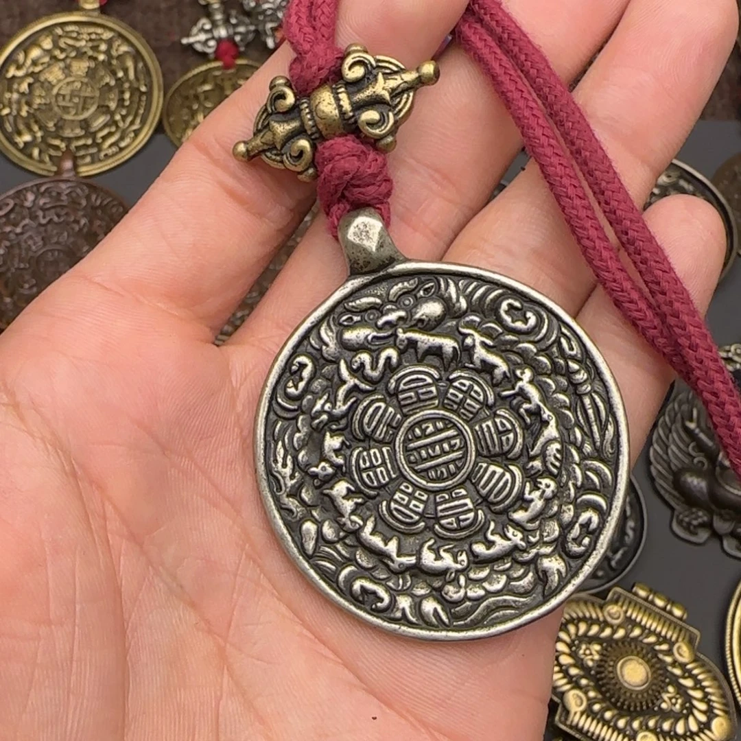 老铜九宫牌吊坠喜欢的来