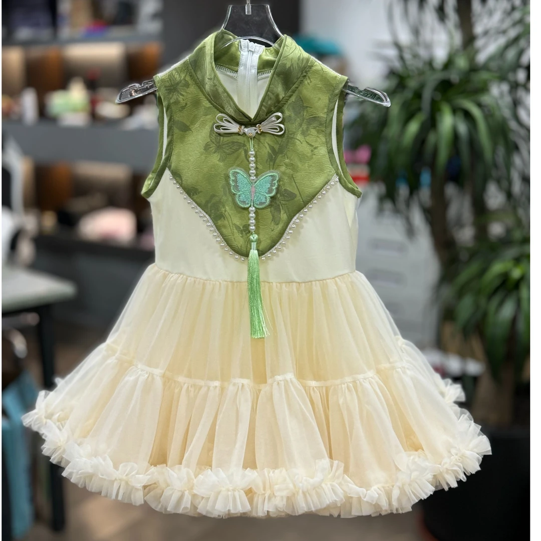 【木之源】旗袍突突裙女童新中式透气清凉感连体裙春夏季新款公主裙