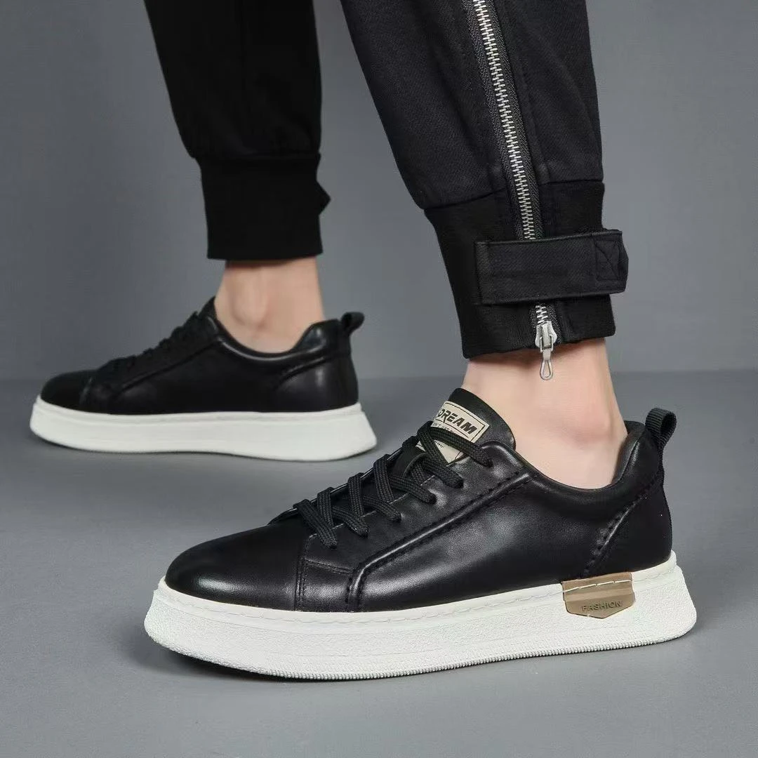 欧农驾车鞋#6501头层牛皮运动休闲轻便透气春季新款真皮百搭板鞋