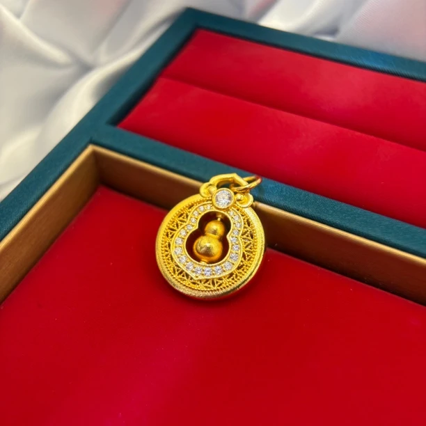 吊坠足银锆石 Y 福禄圆满 转动葫芦吊坠——小巧精致戴锁骨