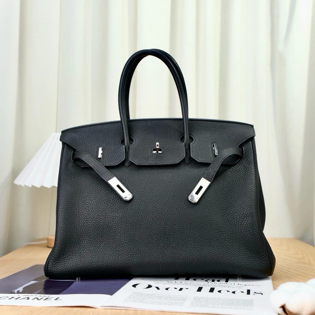 99新 Hermes/爱马仕 8358 爱马仕 Birkin 35 黑色胸针