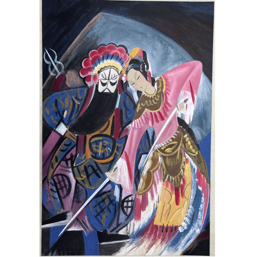 LOT.12 《霸王别姬》82*54cm 纸本设色立轴