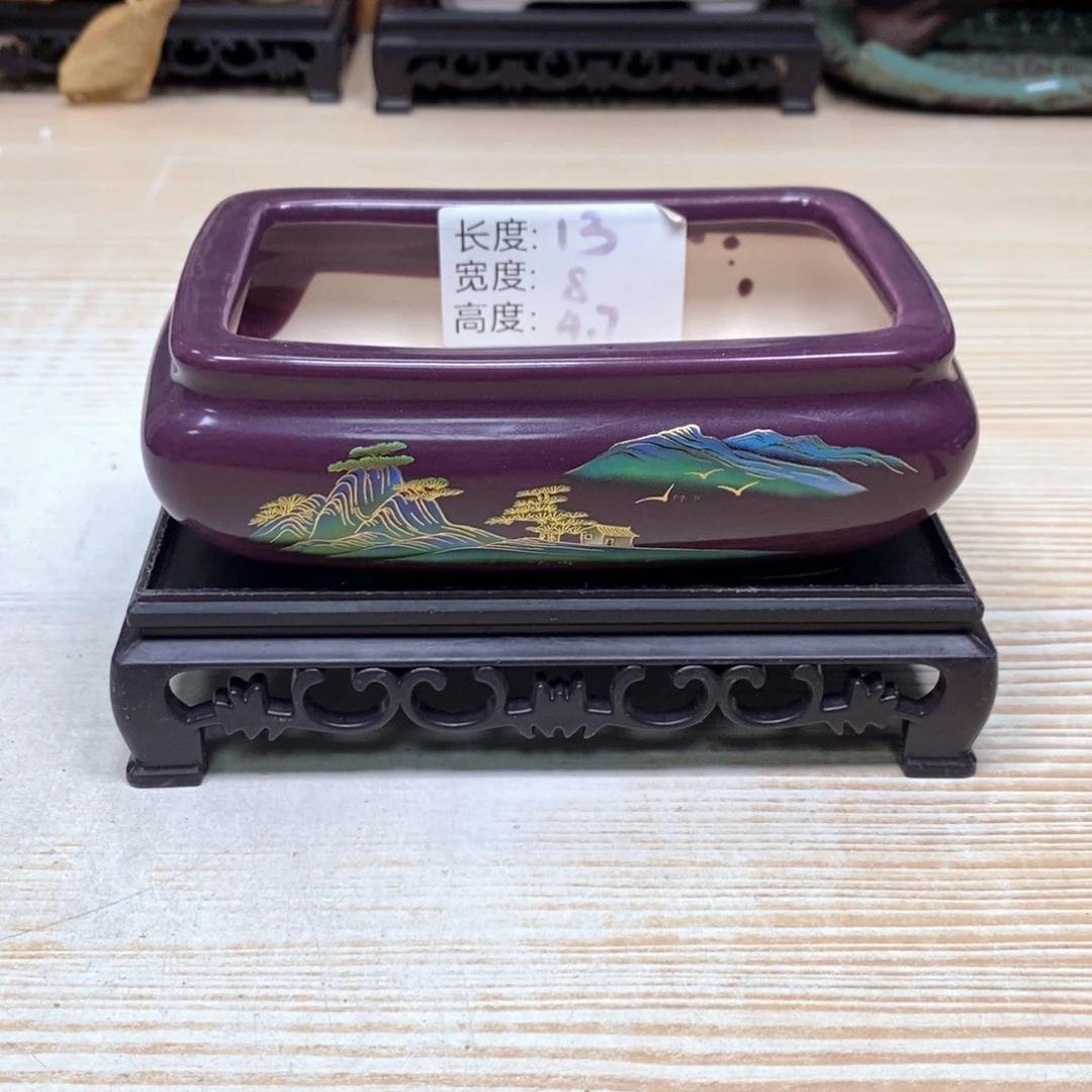 紫砂花盆陶瓷艺术花盆陶瓷
