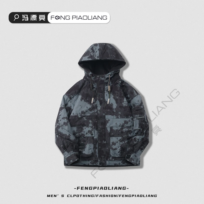 藏青【荒野玫瑰羽绒服】23059冬季宽松时尚户外潮流保暖情侣款