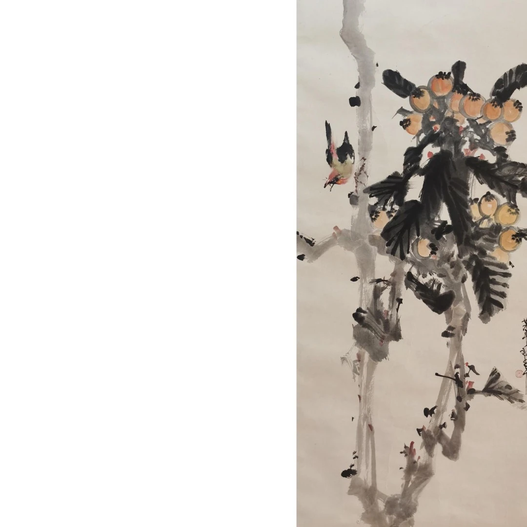 【辽拍】V250709-2-790《花鸟》（4.5平尺) 纸本镜片 DD11