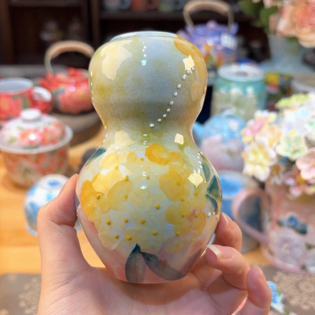 景德镇手绘高温釉下彩陶瓷茶具