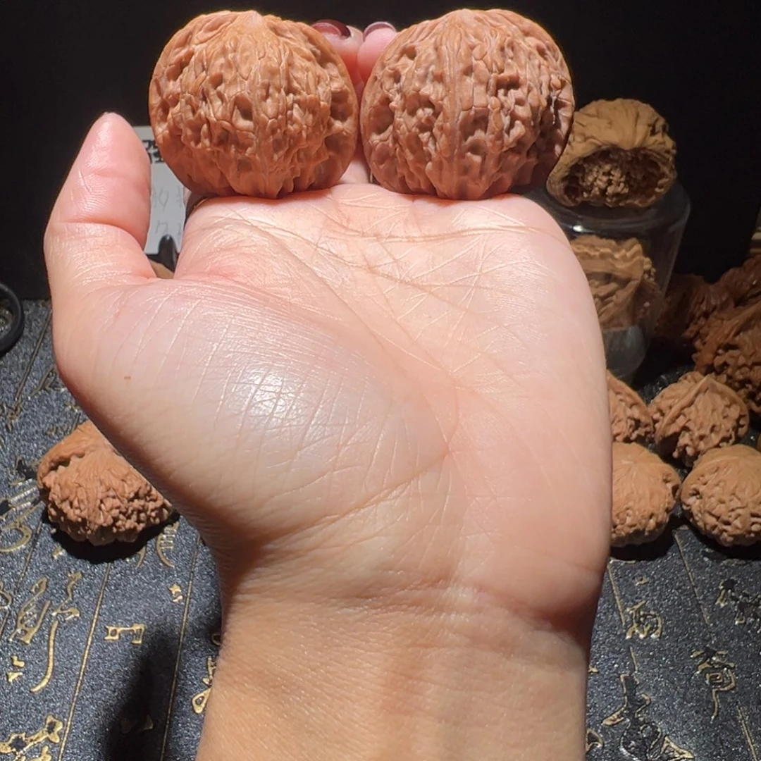 吊坠文玩核桃磨盘40手把件268