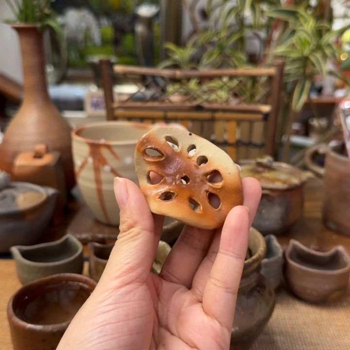 梅*陶吉窑口备前烧置物福利一口价